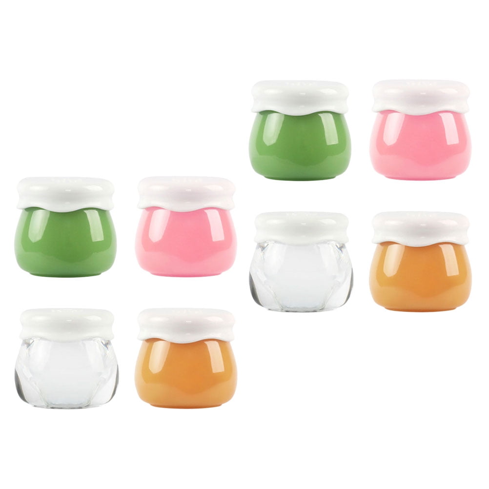 Acrylic Cream Jar Body Butter Jars Empty Face Glass Container with Lid Terrarium Fogger Travel Makeup 8 Pcs