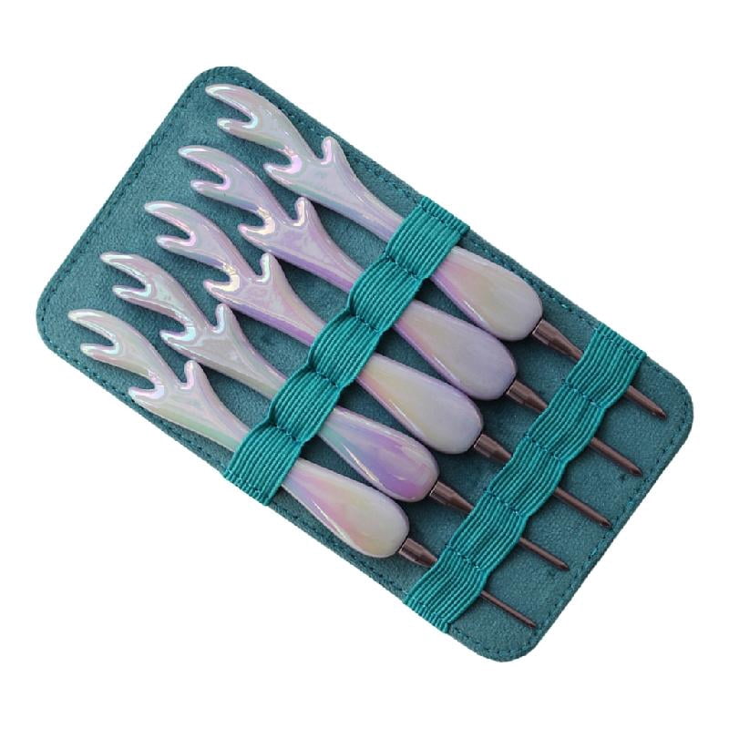 Acrylic Crochet Hook Set With Large Ergonomic Handle For Crafting