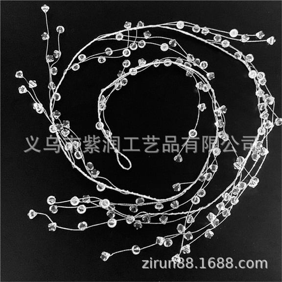 Acrylic Crystal Bead Garland For Wedding And Home Decor Clear Teardrop Beads String For Diy Crafts Decorative Crystal Ornament Hanging Decor