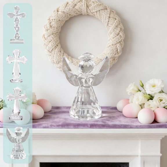 Acrylic Crystal Decorative Ornament Clear Showcase Statue for Office Desk or Home Decor, Modern Transparent Sculpture, Multiple Sizes, 1 Pc