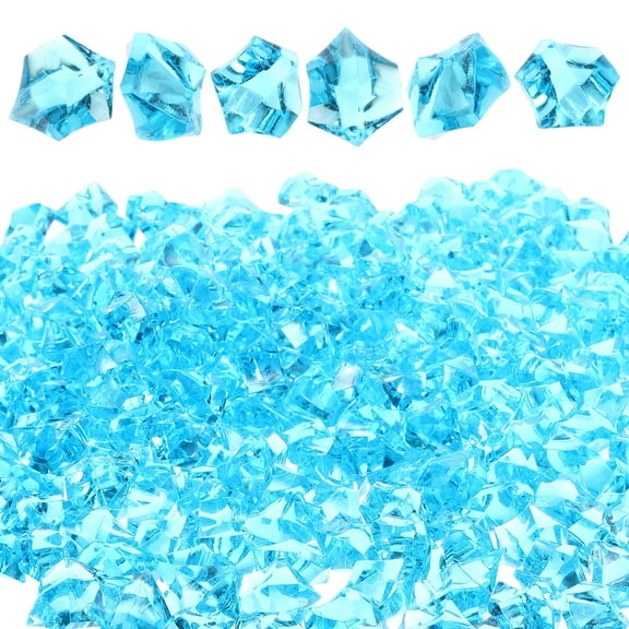 Acrylic Crystal Stone Fish Tank Gravel Fish Tank Stones Blue Vase Filler Rocks Fluorescent Crystal Stones