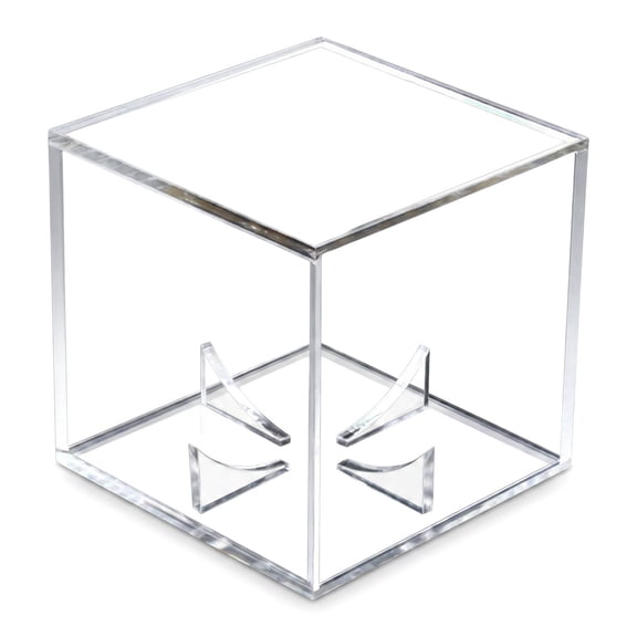 Acrylic Cube Display Case for Baseball, Memorabilia Storage Stand 3.15in