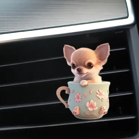 Acrylic Cute Animal-Shaped Air Outlet Aromatherapy for Cars with Lemon Scent