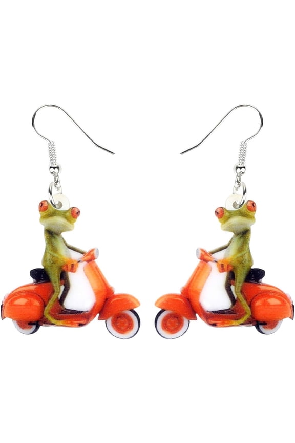 Acrylic Cute Guitar Frog Earrings Dangle Drop Funny Jewelry For Women Weird Gifts[Z1]