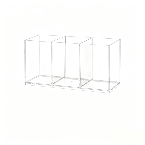 MOJMBSBSY Acrylic Expandable 1 in x 1 in x 1 in 3-Compartment Kitchen Utensil Organizers