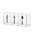thumbnail image 1 of Acrylic Cutlery Storage Organizer Bin Silverware Caddy Countertop Knife Spoon and Fork Holder Kitchen 3 Section Tableware Storage Box for Cabinet Indoor Home Flatware Dining Room, 1 of 6