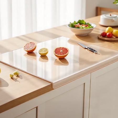 Acrylic Cutting Board with Counter Lip, 16x12 Inch Non-Slip Cutting Boards