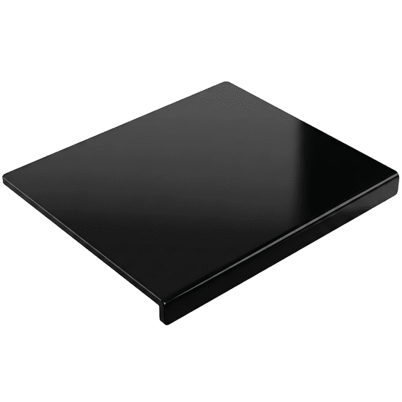Acrylic Cutting Board with Counter Lip, Extra Thick Durable BPA Free Kitchen Cutting Board for Countertop Protection, Safe Easy to Clean, Ideal for Home Chefs and Professional Kitchens, Black