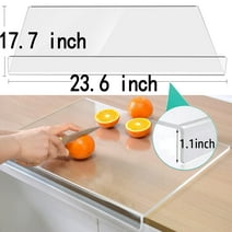 Acrylic Cutting Board for Kitchen, Counter Non Slip Cutting Board with Lip, for Countertop Protector Cover Home Restauran  (Transparent  23.6x 17.7in)