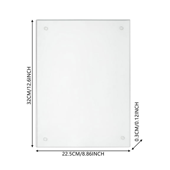 Acrylic Cutting Board with Lip Edge Transparent Kitchen Countertop Protector 12X8 Inches Non Slip for Home Restaurant Use — LAILLSH 2026 New Arrivals