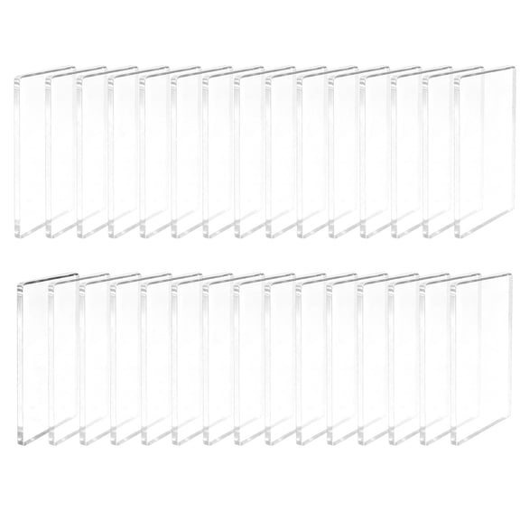 Acrylic DIY Refrigerator Magnet Set Square Shape Clear Acrylic Blanks for Custom Craft Projects Home Office Decoration