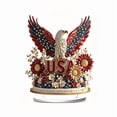 thumbnail image 1 of Acrylic Decor, Patriotic USA Flag 2D Tabletop Figurine, 4th Of July Independence Day Ornament, Festive Accent for Desk, Home, Party & Holiday Celebration, 1 of 4