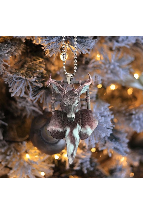 Acrylic Deer Antler Pendants, Flat Ornaments & Keychains, giftable minis for christmas decorations and gifts