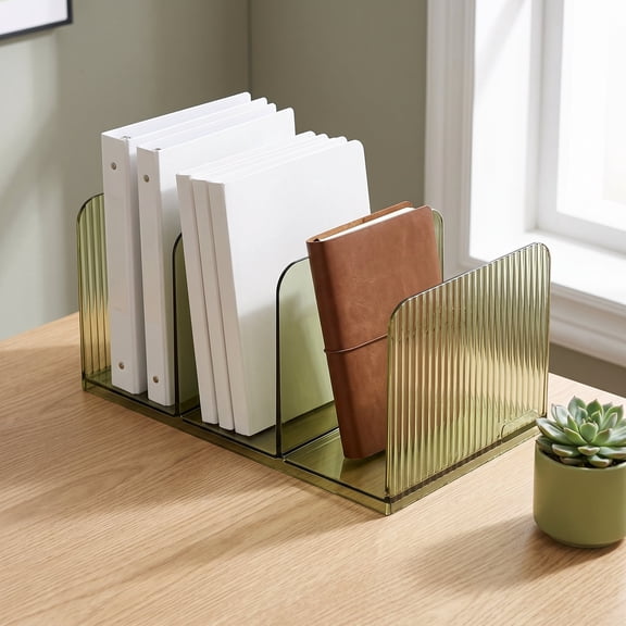 Acrylic Desk File Organizer, Office Desktop Binder, File Folder, Mail Organizer, Handbag, Purse, Book, Record, Magazine Holder