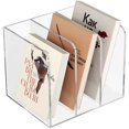 thumbnail image 1 of Acrylic Desk Organizer Book Organizer, Magazine File Holder, Vertical File Organizer Stand File Folder Holder, Mail Organizer Countertop Mail Sorter File Sorter, Clear Book Ends Book Holder, 1 of 7
