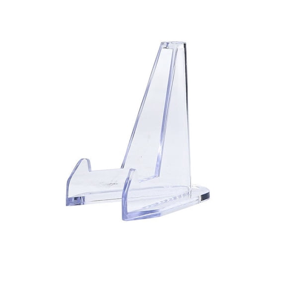 Acrylic Desktop Display Easel Stand Clear Holder For Photo Picture Plate Coin Phone Miniatures 1Pc 5X4X3Inch