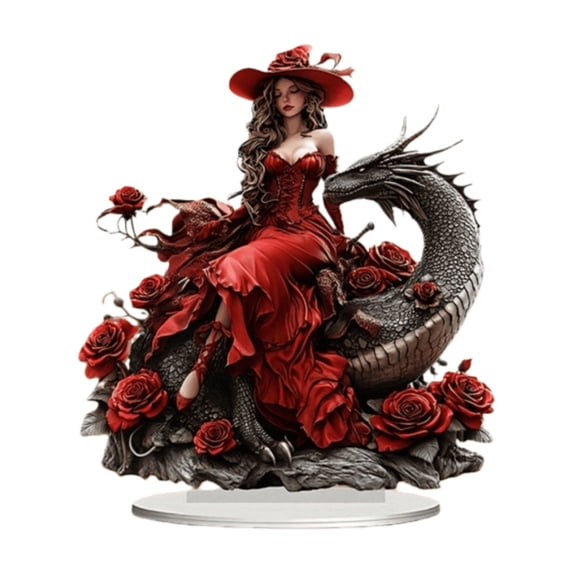 Acrylic Desktop Ornament Beautiful Bohemian Fairy Dragon Girls Crafts Sculptures Collectible Figurines For Home Decor