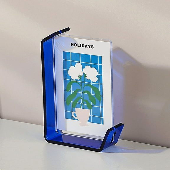 Acrylic Desktop Photo Frame, Colorful, Adjustable, Double-Sided HD, Modern Decor Style, Memorial Clip, 6 Inch/7 Inch