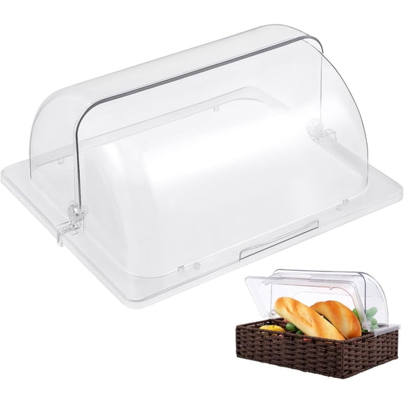 Acrylic Dessert Showcase Cake Cover Transparent Food Dome Dust-Proof Pastry Display Case with Wide Opening Lid for Home Kitchen Dining 12.99X10.62X6.10In