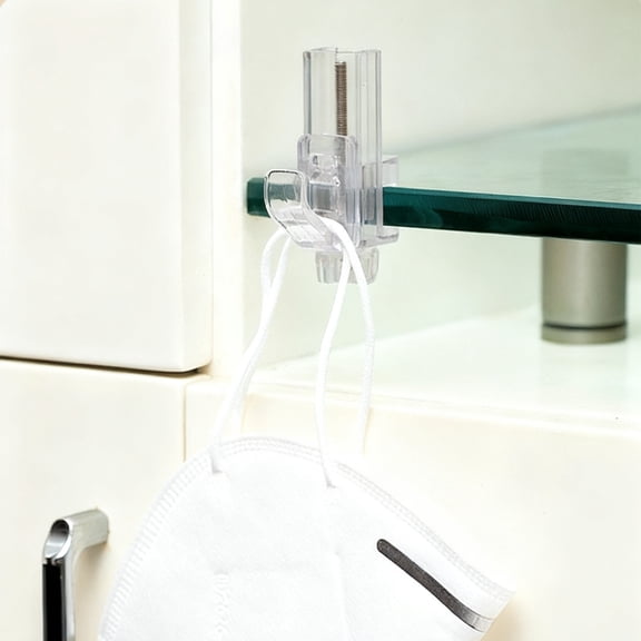 Acrylic Detachable Hook Partition Board Screw Lock Buckle Multi-Purpose Wall and Shelf Organizer Adjustable Hanging Hook for Kitchen, Bathroom and Balcony