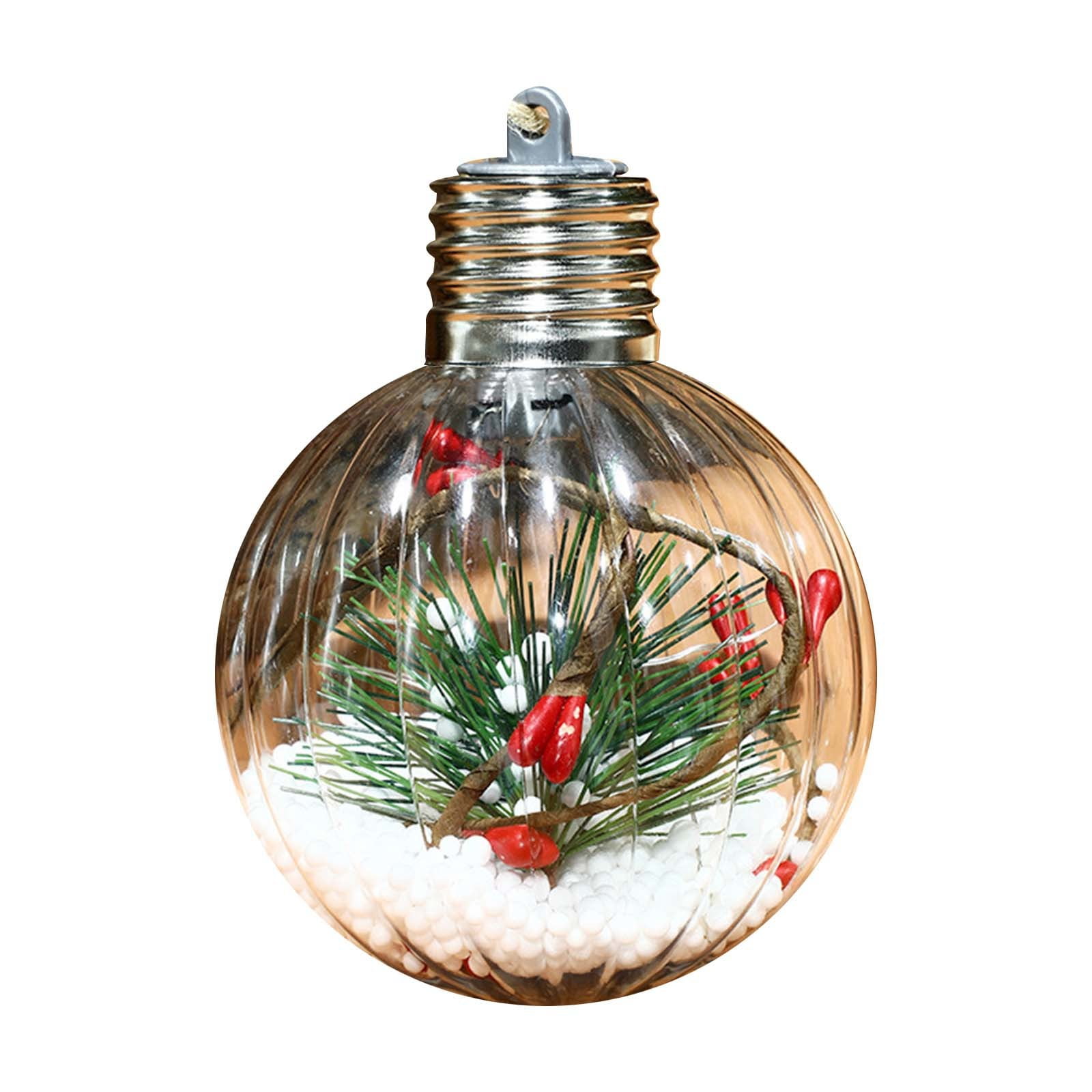 Acrylic Diamond Beads Large Clear Easter Eggs Christmas Ornament Hooks