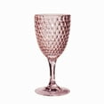 thumbnail image 1 of Acrylic Diamond Cut Wine Glass - Pink 12 oz. Set of 4, 1 of 5