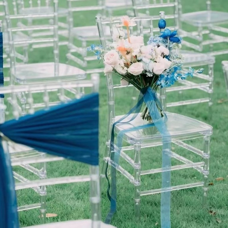 Acrylic Dining Chairs Clear Crystal Acrylic Chairs Chiavari Chairs Transparent Dining Chairs for Weddings Banquets Events Party can beapplied Crystal Ice Chiavari Events Wedding Chair Set of 4 Walmart...