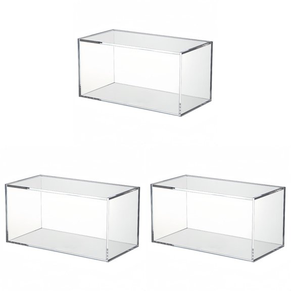 Acrylic Display Box â Large Clear Storage Container with Lid, Cube for Makeup Organizer, Graduation Wedding Birthday Candy Box & Party Decoration (8"x4"x4")
