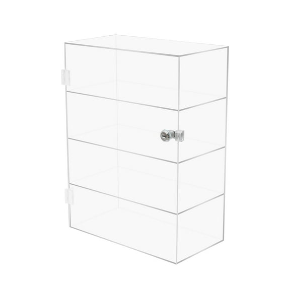 Acrylic Display Case with 4 Tiers, Clear, Great for Home, Bedroom, Office, Toy Store, Retail Displays, Collectibles Stores, for Artifacts, Action Toys, Pop Figure Models, Mini Dolls, and More