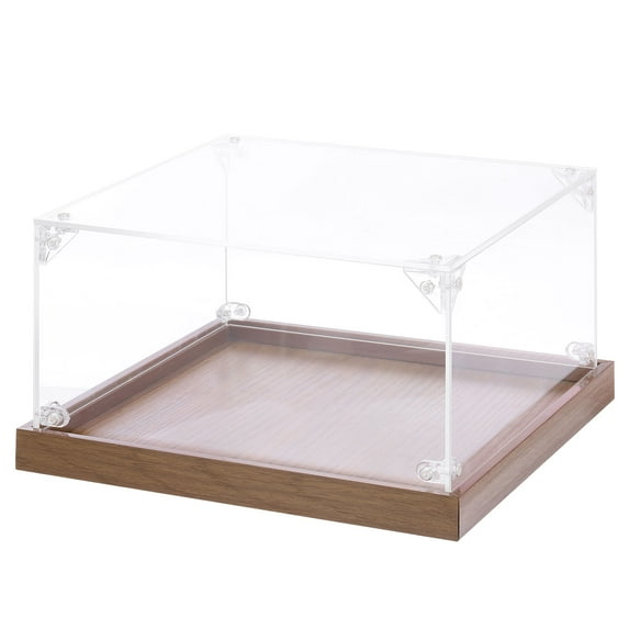 Unique Bargains Acrylic Display Case, 8"x8"x4" Clear Display Box Assemble Dustproof Storage Organizer Showcase for Collectibles Action Figures