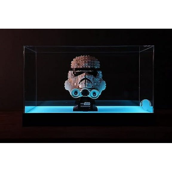 Acrylic Display Case -Basketball Sneaker Case- Signature Showcase Storage - LED Lighted Base - Clear Sleek Design - UV Protected Box