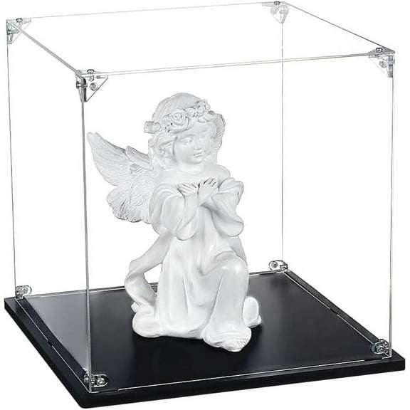 Acrylic Display Case Clear Acrylic Display Box for DIY Figures Alternative Clear Display Box Square Display Case for DIY Collectibles Figures Models Organizing 9.8x9.8x9.8inch