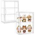 thumbnail image 1 of Acrylic Display Case for Collectibles 3 Tier Figure Display Case with 2 Movable Plates Clear Display Cases for Figures with Magnetic Door Tall Display Box, 2 Pack, 1 of 7