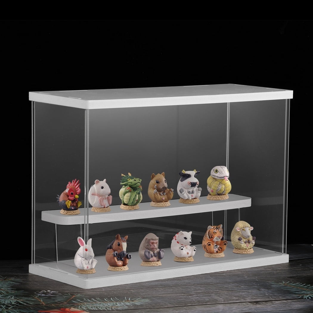 Acrylic Display Case, Dustproof Showcase for Collection Bricks Blocks Toys Models Minifigures Building, Clear