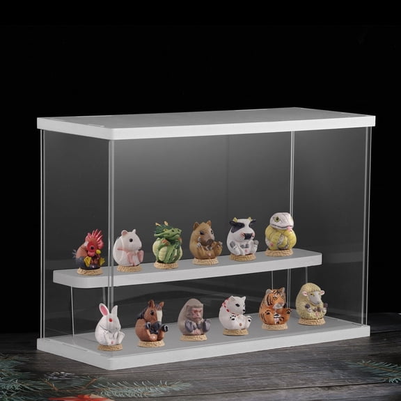 Acrylic Display Case, Dustproof Showcase for Collection Bricks Blocks Toys Models Minifigures Building, Clear