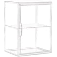 thumbnail image 1 of Acrylic Display Case for Collectibles, Clear Storage Bin with 3 Adjustable Layers and 1 Removable Divider, Stackable Clear Storage Box with Magnetic Door for Figures, Home or Office,Large, 1 of 8