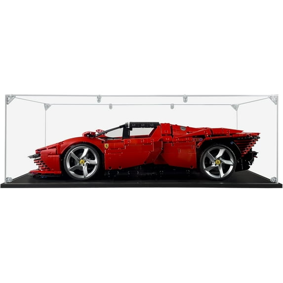 Acrylic Display Case Compatible for Lego Ferrari Daytona SP3 #42143, Dustproof Display Case (Case Only) (Lego Sets are NOT Included)