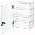 thumbnail image 1 of Acrylic Display Case with Lock Key 4 Tier Clear Display Case Locking Cabinet for Collectibles Figure Knife Rock Perfume Countertop Retail Showcase Display Box Wall Mount with Shelves 11.8x5.9x15.7 in, 1 of 9