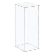 Acrylic Display Case Plastic Box Cube Storage Box Clear Assemble Showcase 16x16x41cm for Collectibles