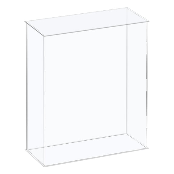 Acrylic Display Case Plastic Box Cube Storage Box Clear Assemble Showcase 26x11x36cm for Collectibles