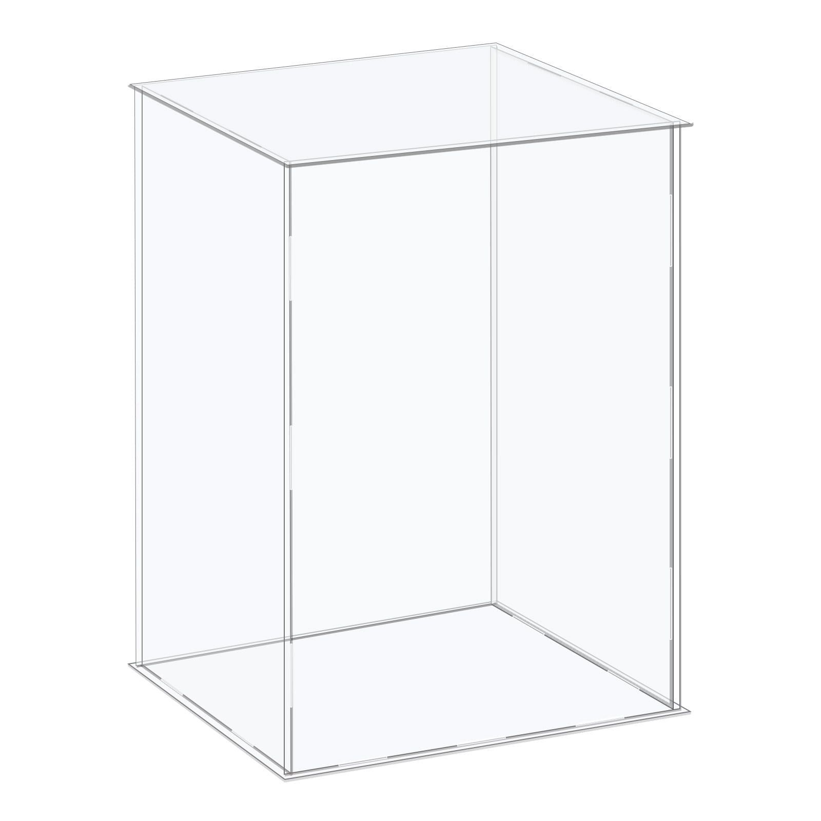Acrylic Display Case Plastic Box Cube Storage Box Clear Assemble
