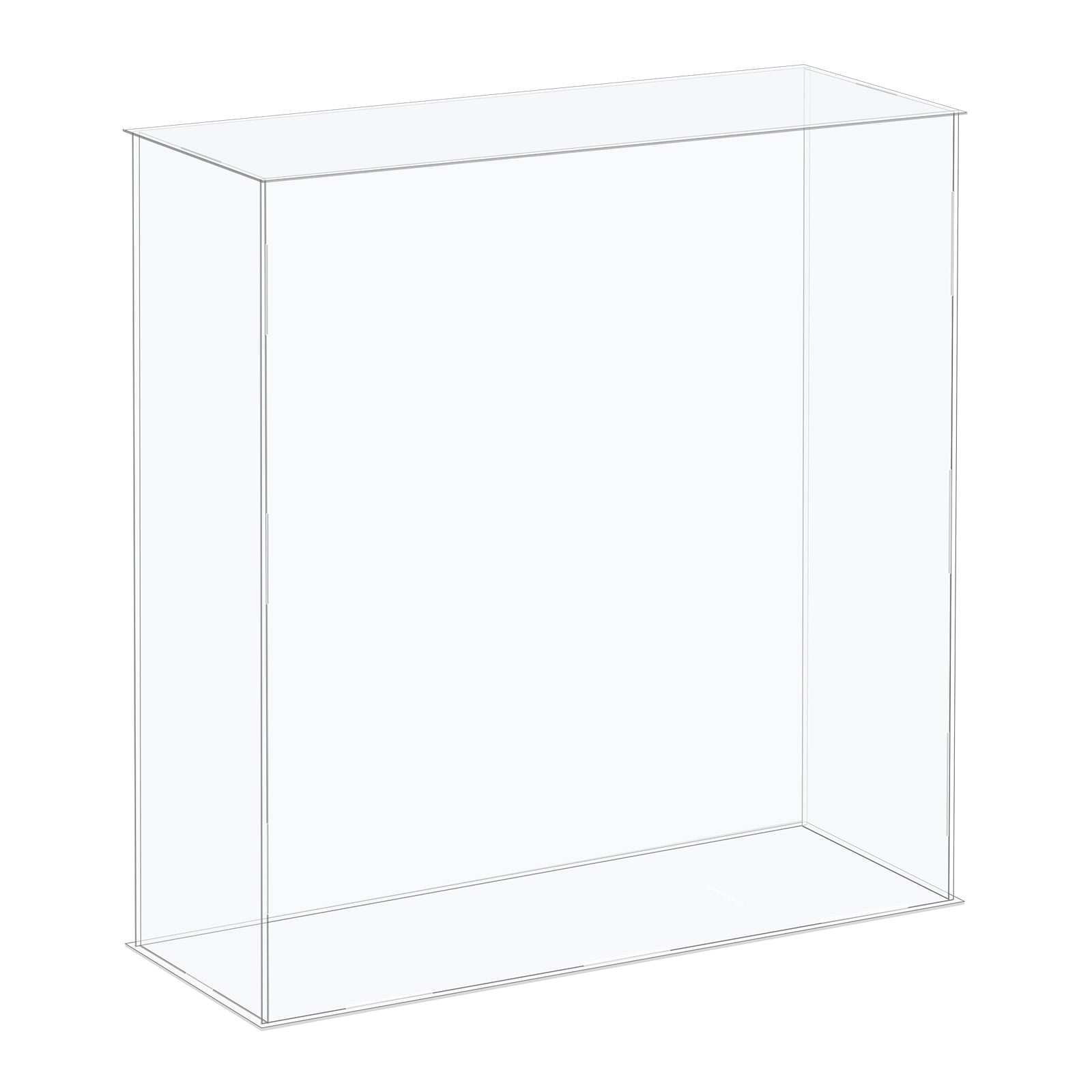 Acrylic Display Case Plastic Box Cube Storage Box Clear Assemble