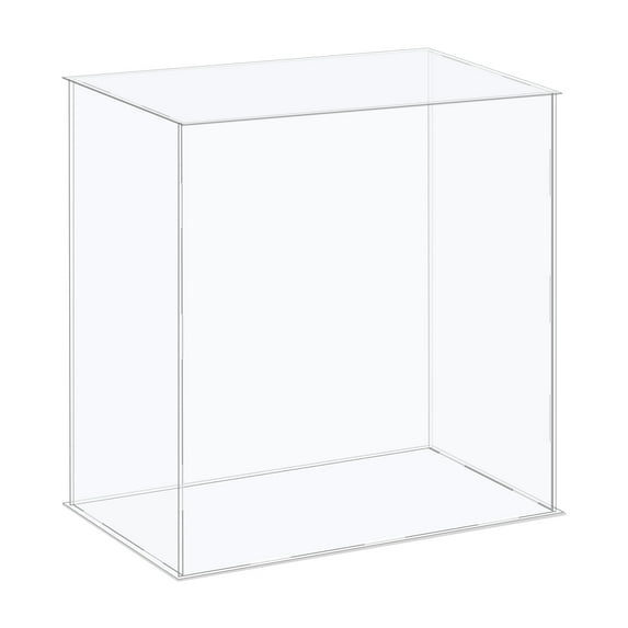 Acrylic Display Case Plastic Box Cube Storage Box Clear Assemble Showcase 36x21x36cm for Collectibles