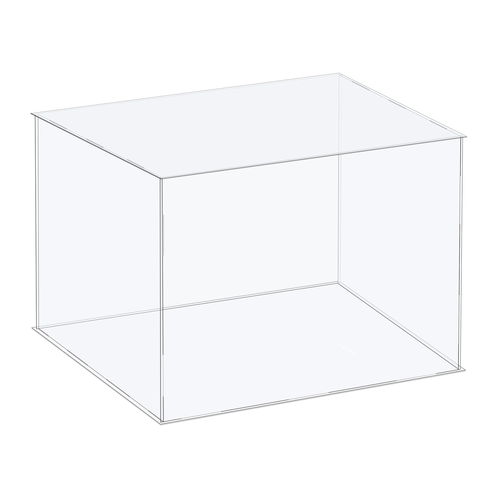 Acrylic Display Case Plastic Box Cube Storage Box Clear Assemble