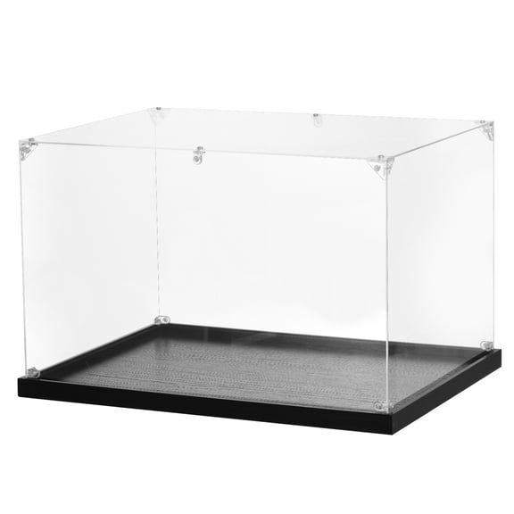 Uxcell Acrylic Display Case Plastic Box Cube Storage Box Clear Small Assemble Dustproof Showcase 11.8x15.8x9.8 inch for Collectibles Items