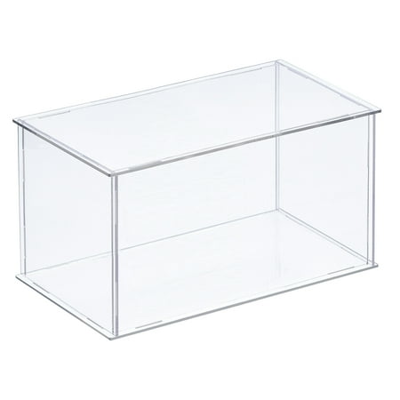 Uxcell Acrylic Display Case Plastic Box Cube Storage Box Assemble Dustproof Showcase for Item 8.3x4.3x4.1 inch