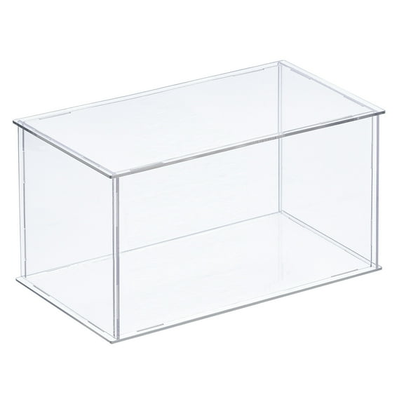 Uxcell Acrylic Display Case Plastic Box Cube Storage Box Assemble Dustproof Showcase for Item 8.3x4.3x4.1 inch