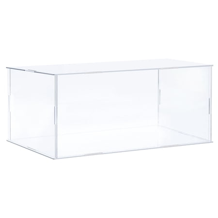Uxcell Acrylic Display Case Plastic Box Cube Storage Box Assemble Dustproof Showcase for Item 10.2x6.3x4.1 inch