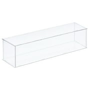 Uxcell Acrylic Display Case Plastic Box Cube Storage Box Transparent Assemble Dustproof Showcase for Collectibles Items 16 x 4.3 x 4.1"
