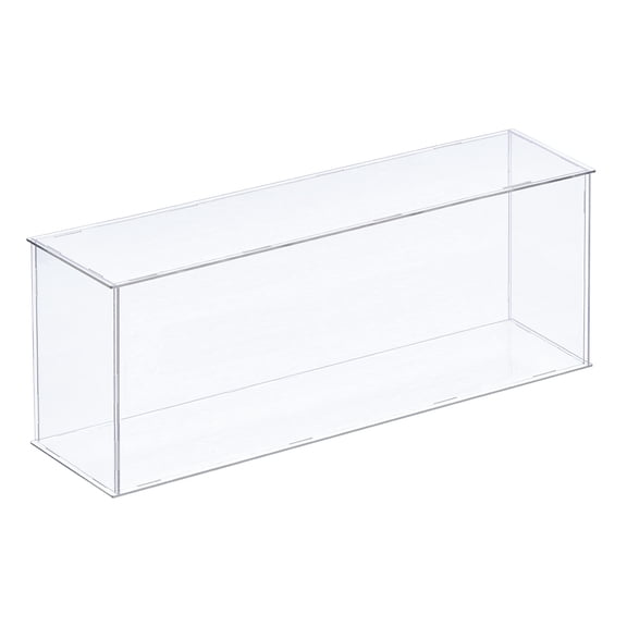 Acrylic Display Case Plastic Box Cube Storage Box Transparent Assemble Showcase 41x11x15.5cm for Collectibles